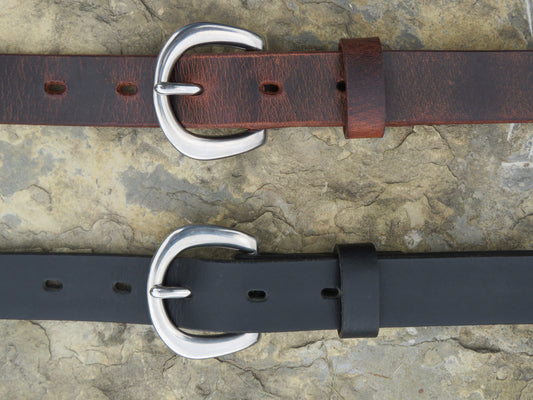 1 inch wide Crazy Horse leather belt