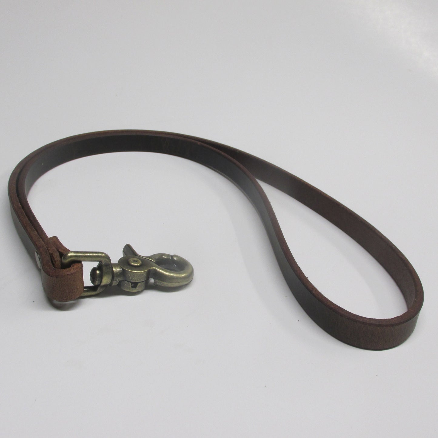 Crazy Horse water buffalo leather lanyard 1/2" wide