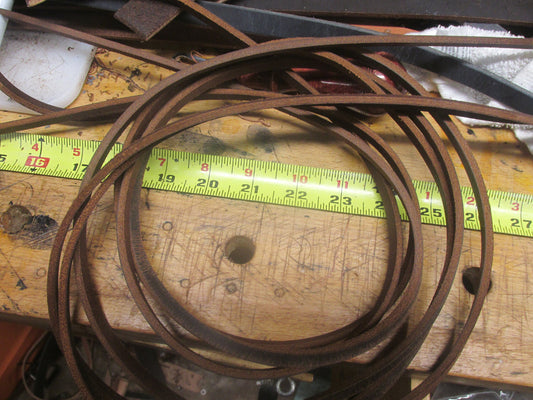 Lot of 3 Crazy Horse Water Buffalo straps 1/4" wide over 4 feet long Scrap leather, craft leather, Water Buffalo leather