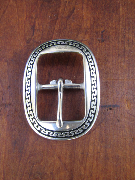 New Pair 1" Jeremiah Watt Carlos Buckles Black Floral Stainless Steel Western Horse Tack Hardware , bridle, belt, tack buckle