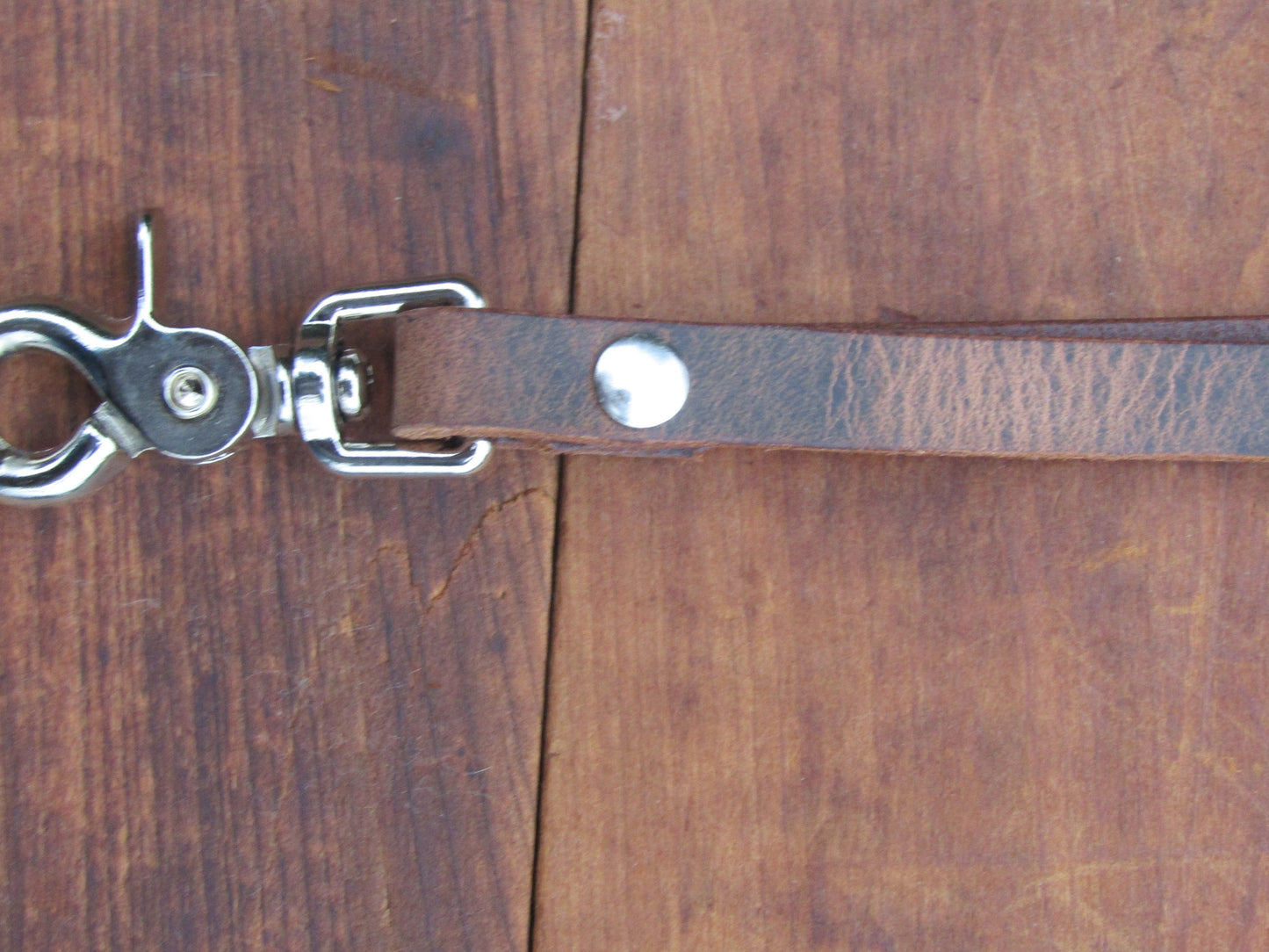 Crazy Horse water buffalo leather lanyard 1/2" wide full grain leather lanyard, handmade custom leather lanyard