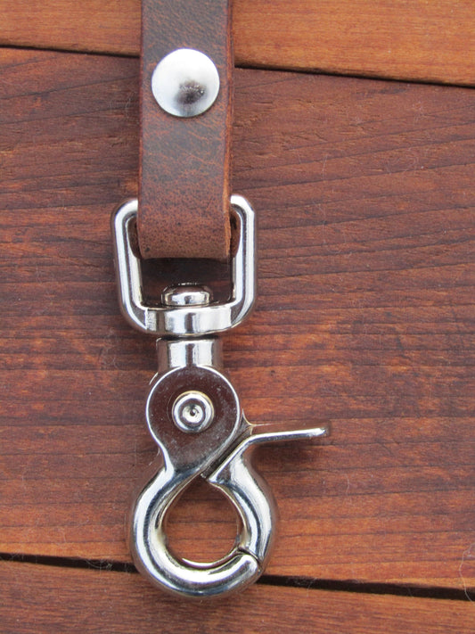 Crazy Horse water buffalo leather lanyard 1/2" wide full grain leather lanyard, handmade custom leather lanyard