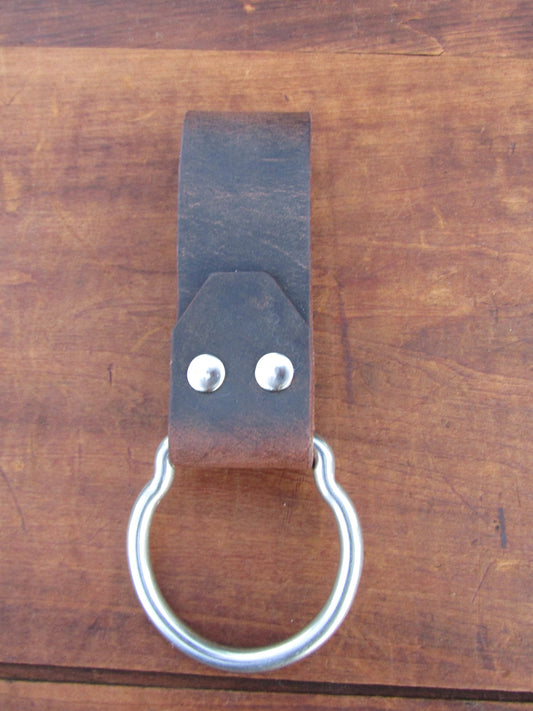 Crazy Horse Water Buffalo leather, tool holder, hammer ring, hammer holder, hatchet holder, hammer holsterhatchet ring