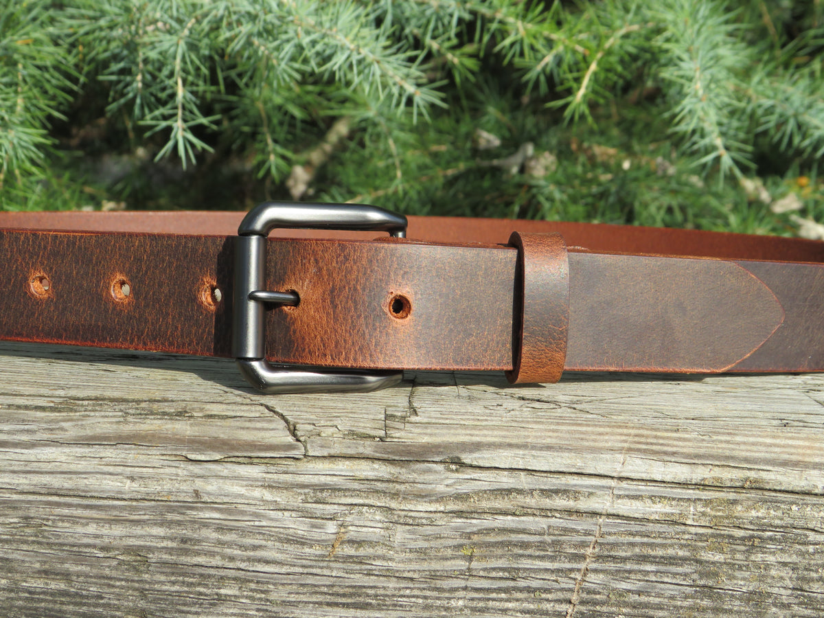 1 1/4" leather belts