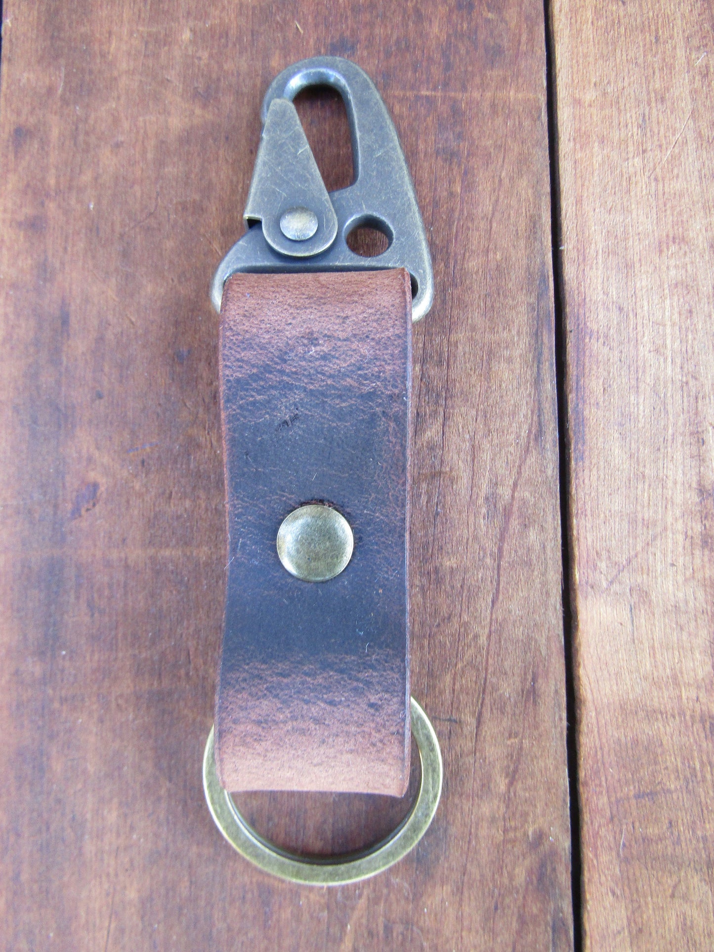 Full Grain Leather Keychain, Leather Clip Keychain, Handmade Leather Keychain, EDC Keychain,  Tactical Keychain, Minimalist Key chain