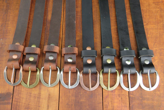 Narrow leather belt Handmade leather belt, 1" wide leather belt leather belt brown leather belt, skinny leather belt black leather belt