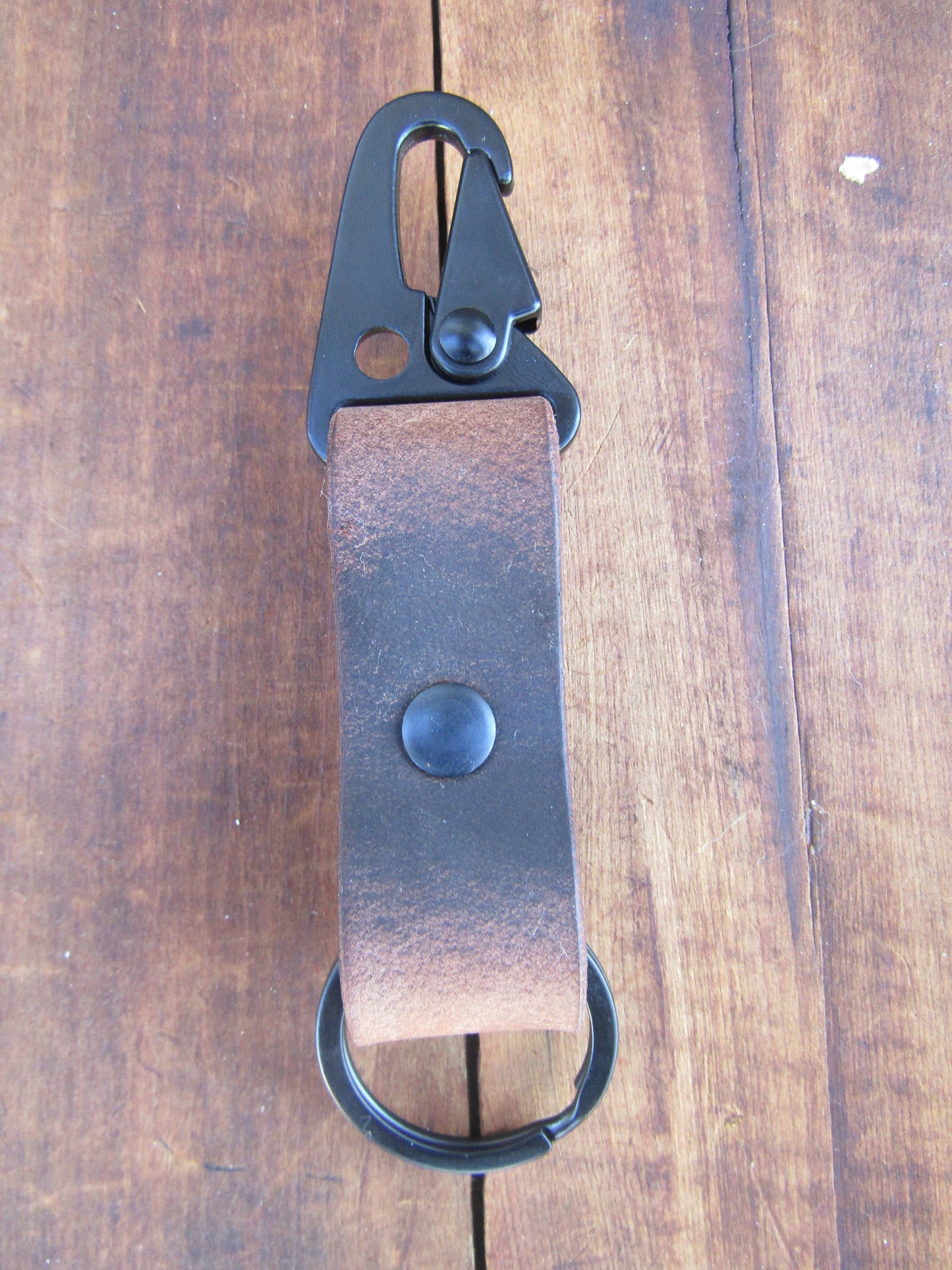 Full Grain Leather Keychain, Leather Clip Keychain, Handmade Leather Keychain, EDC Keychain,  Tactical Keychain, Minimalist Key chain