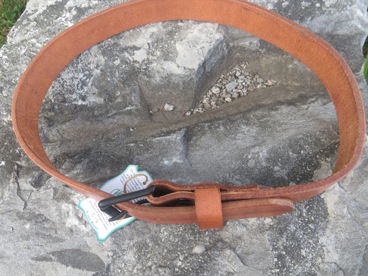 1 1/2" wide Hermann Oak Harness Leather belt