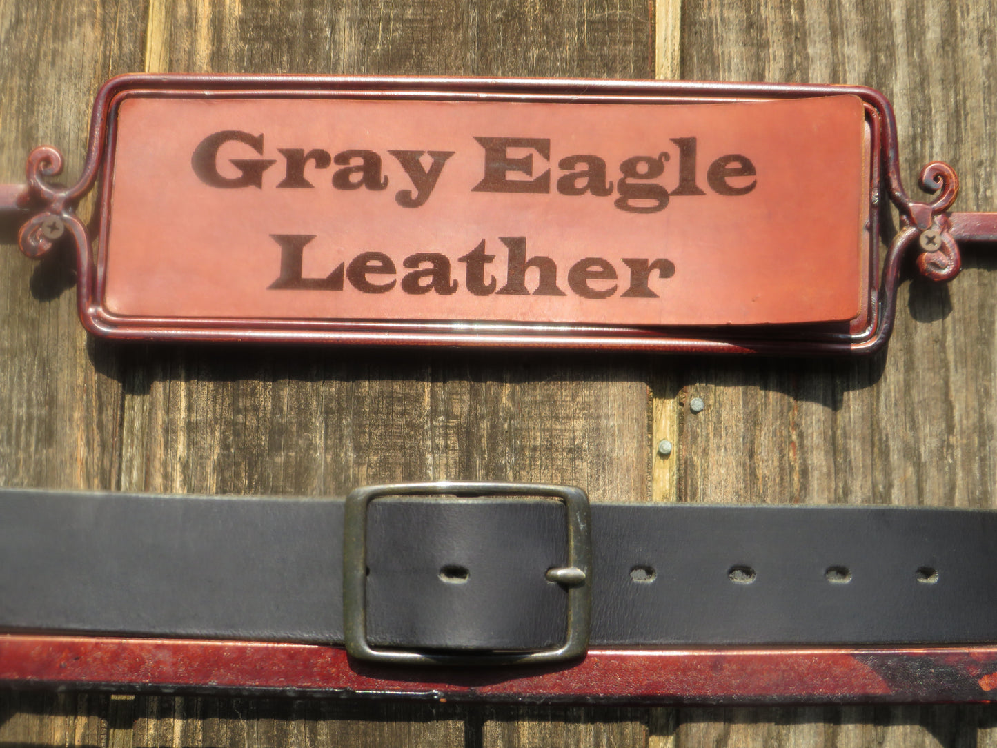 1 1/2" Custom Handcrafted full grain leather belt -Antique Brass