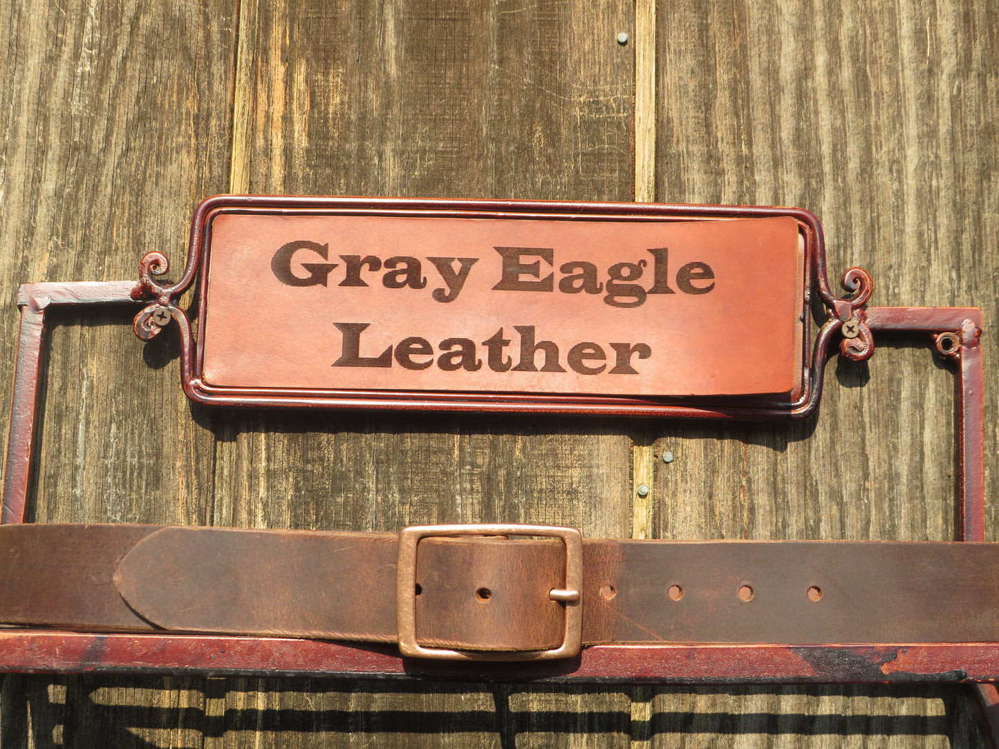 1 1/2" Custom Handcrafted full grain leather belt-Antique Copper finish