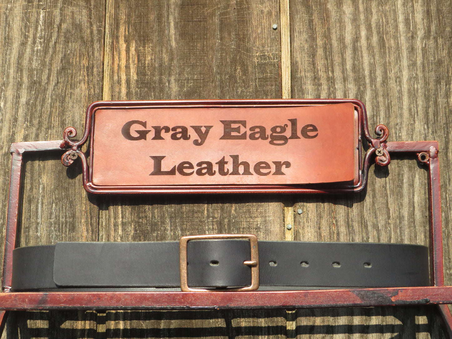 1 1/2" Custom Handcrafted full grain leather belt-Antique Copper finish