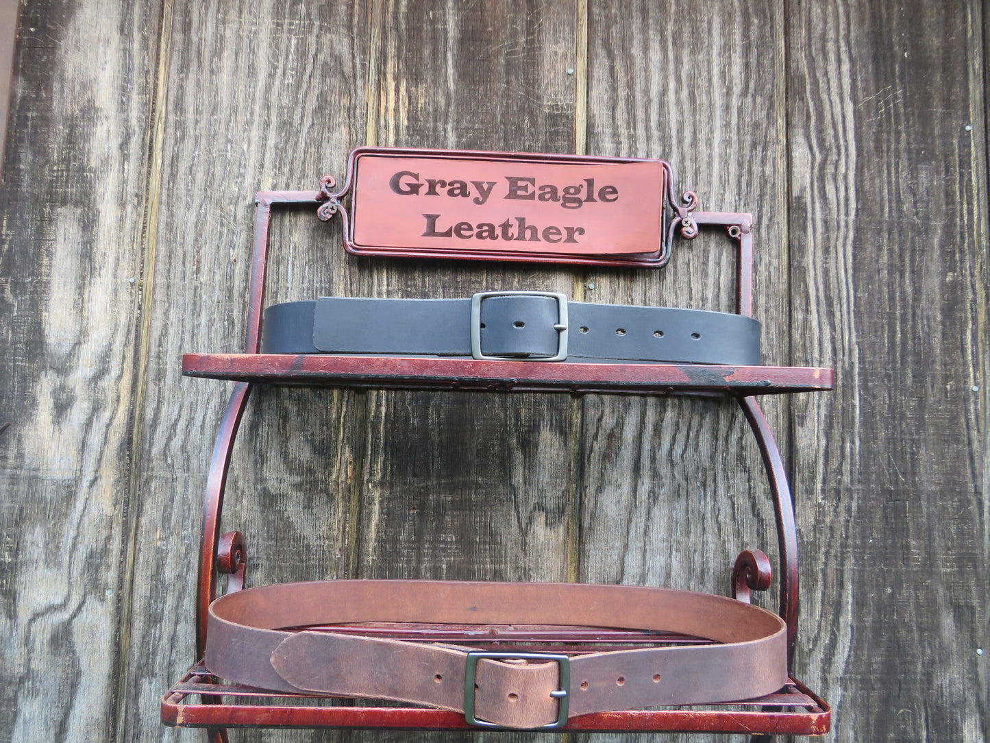 1 1/2" Custom Handcrafted full grain leather belt- gunmetal buckle