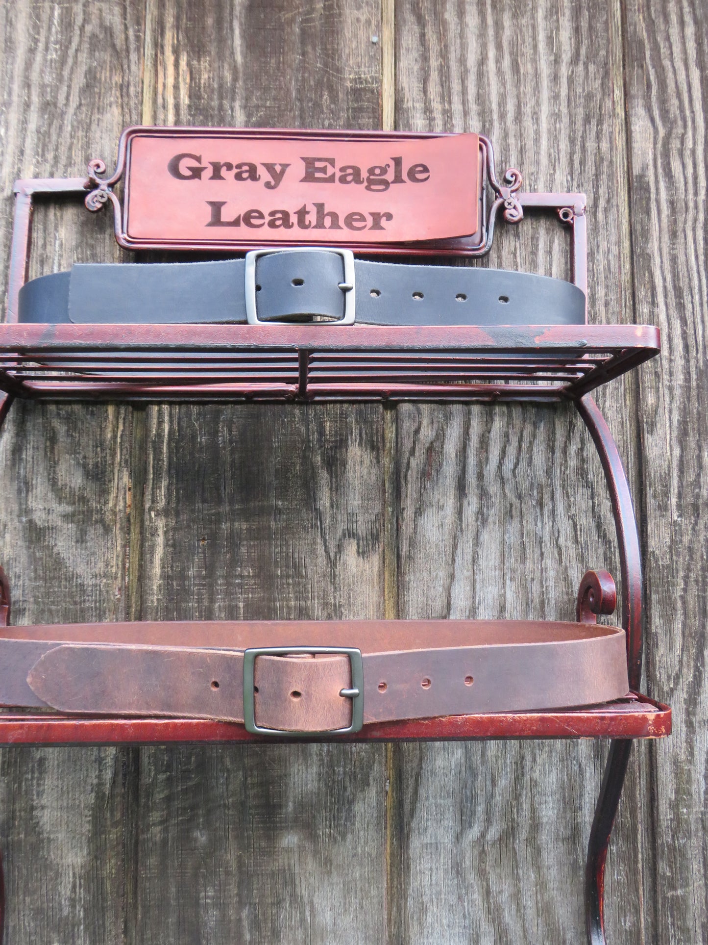 1 1/2" Custom Handcrafted full grain leather belt- gunmetal buckle