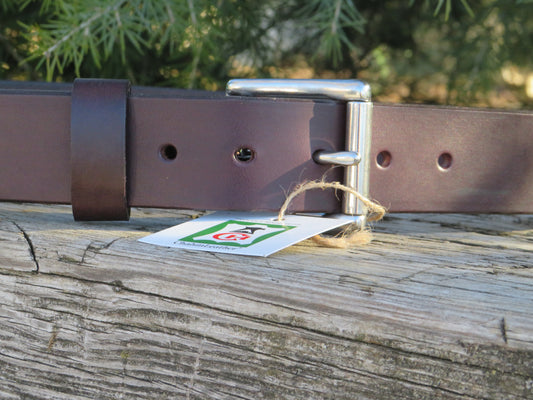 1 1/2" Dark Brown Bridle Leather belt with stainless steel buckle, Custom Handmade Belt,Full grain leather belt ,womens  leather belt monogrammed belt, unisex belt
