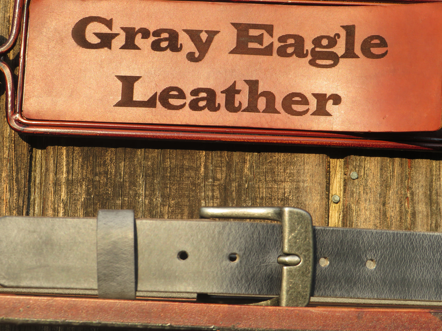 1 1/2" Custom Handcrafted Gray  leather belt, full grain leather belt