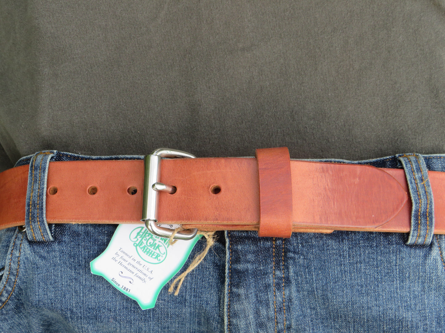 1 1/2" Hermann Oak Harness Leather belt