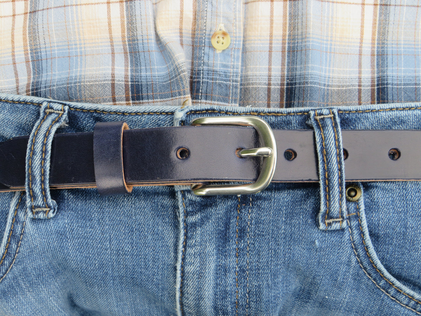 Handmade Wickett & Craig Leather Belt | Full Grain Harness Leather | 1 Inch Wide | Removable Buckle | Made in USA | Custom Fit