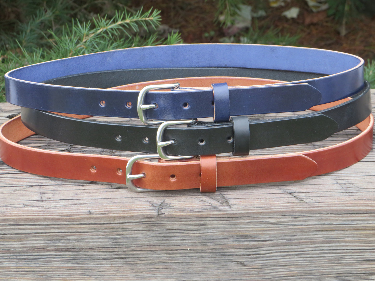 Handmade Wickett & Craig Leather Belt | Full Grain Harness Leather | 1 Inch Wide | Removable Buckle | Made in USA | Custom Fit