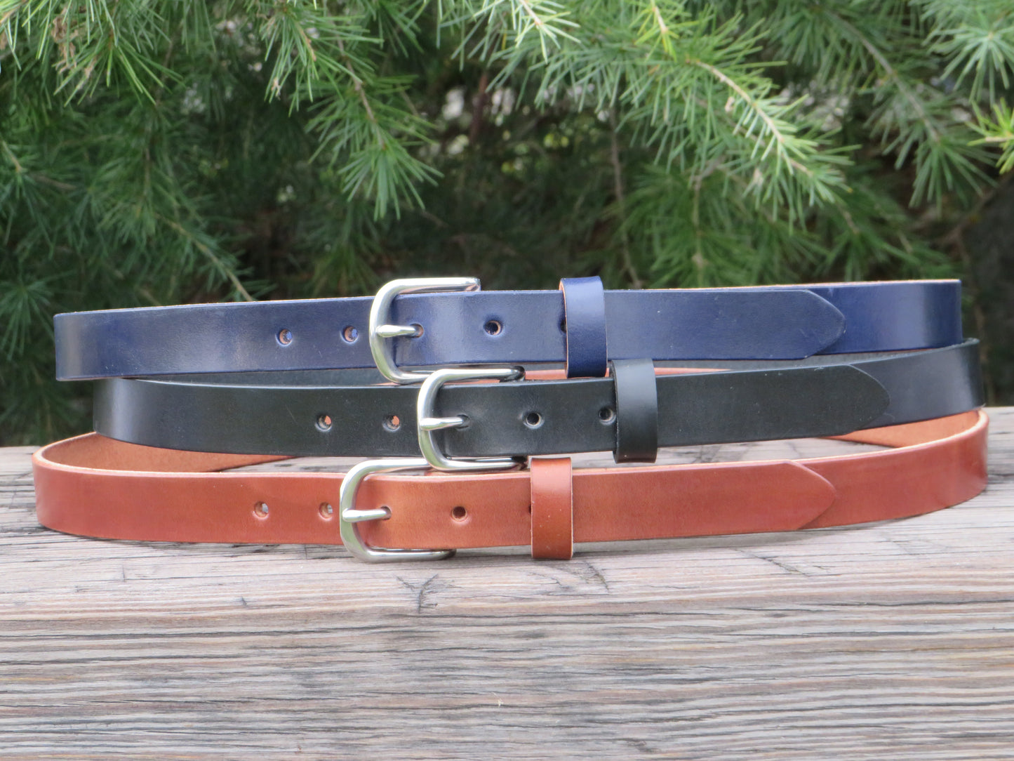 Handmade Wickett & Craig Leather Belt | Full Grain Harness Leather | 1 Inch Wide | Removable Buckle | Made in USA | Custom Fit
