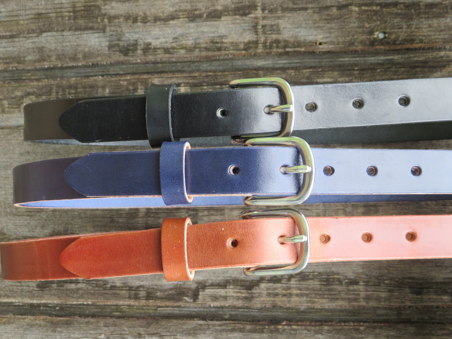 Handmade Wickett & Craig Leather Belt | Full Grain Harness Leather | 1 Inch Wide | Removable Buckle | Made in USA | Custom Fit