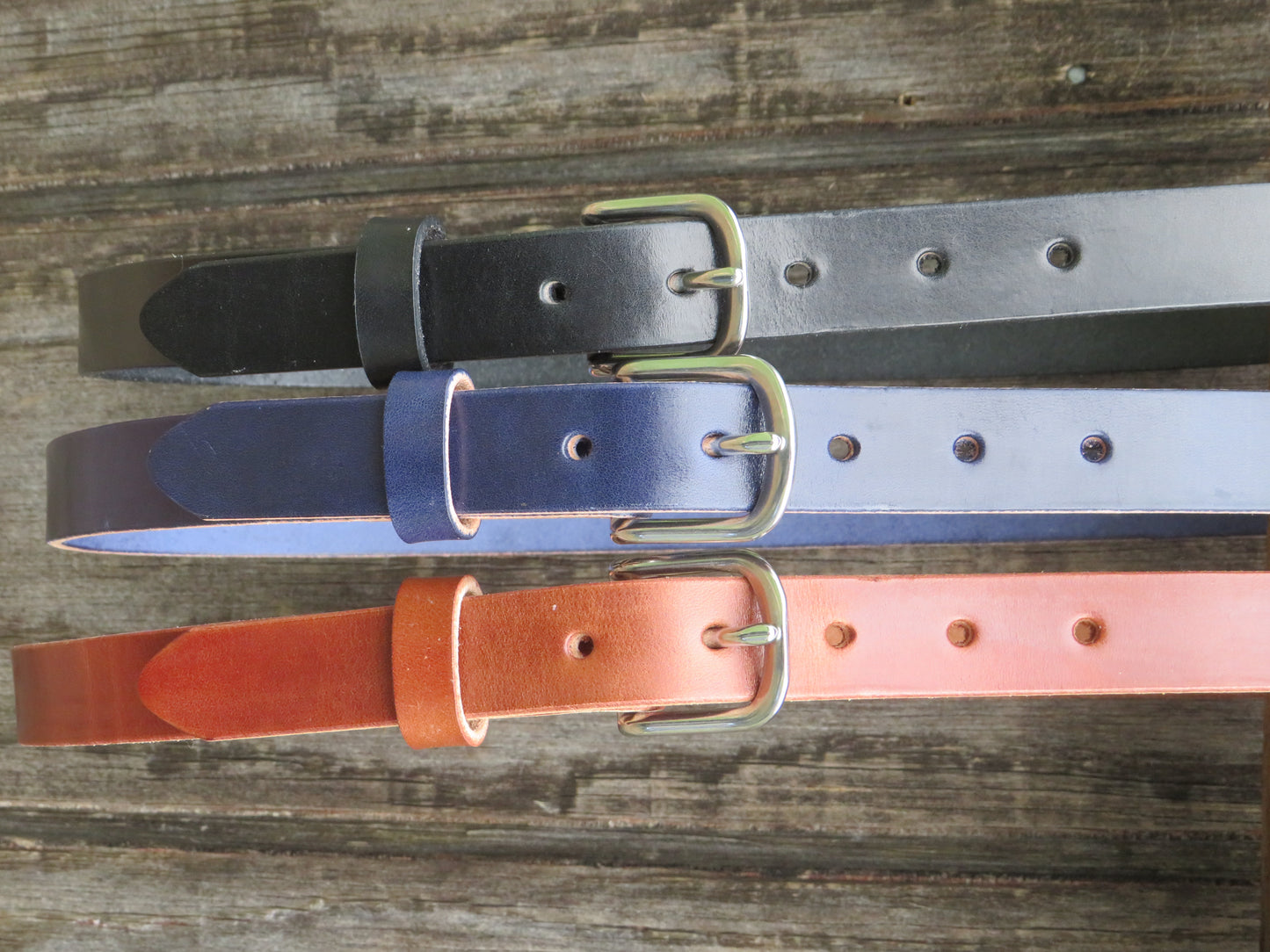 Handmade Wickett & Craig Leather Belt | Full Grain Harness Leather | 1 Inch Wide | Removable Buckle | Made in USA | Custom Fit