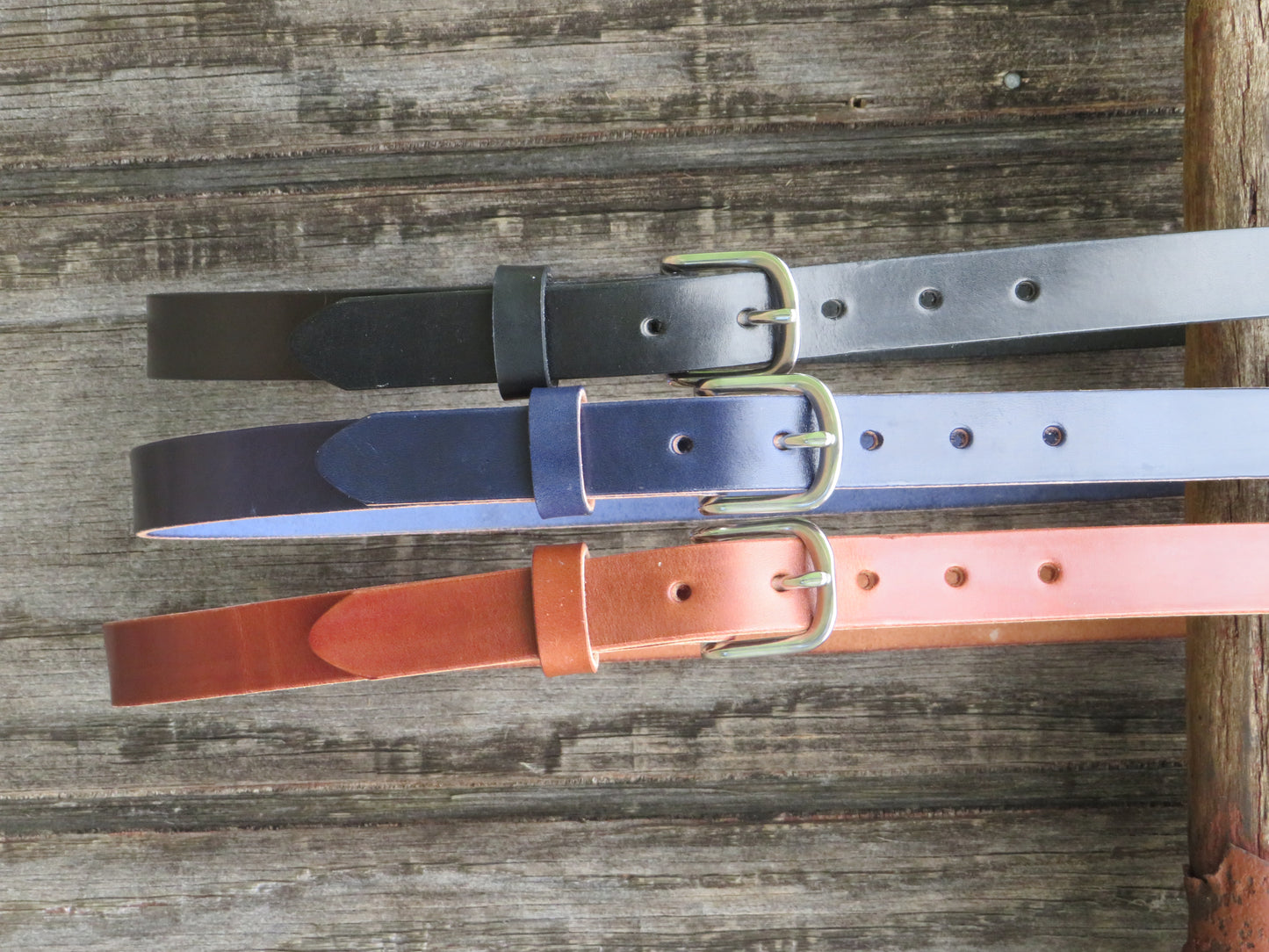 Handmade Wickett & Craig Leather Belt | Full Grain Harness Leather | 1 Inch Wide | Removable Buckle | Made in USA | Custom Fit