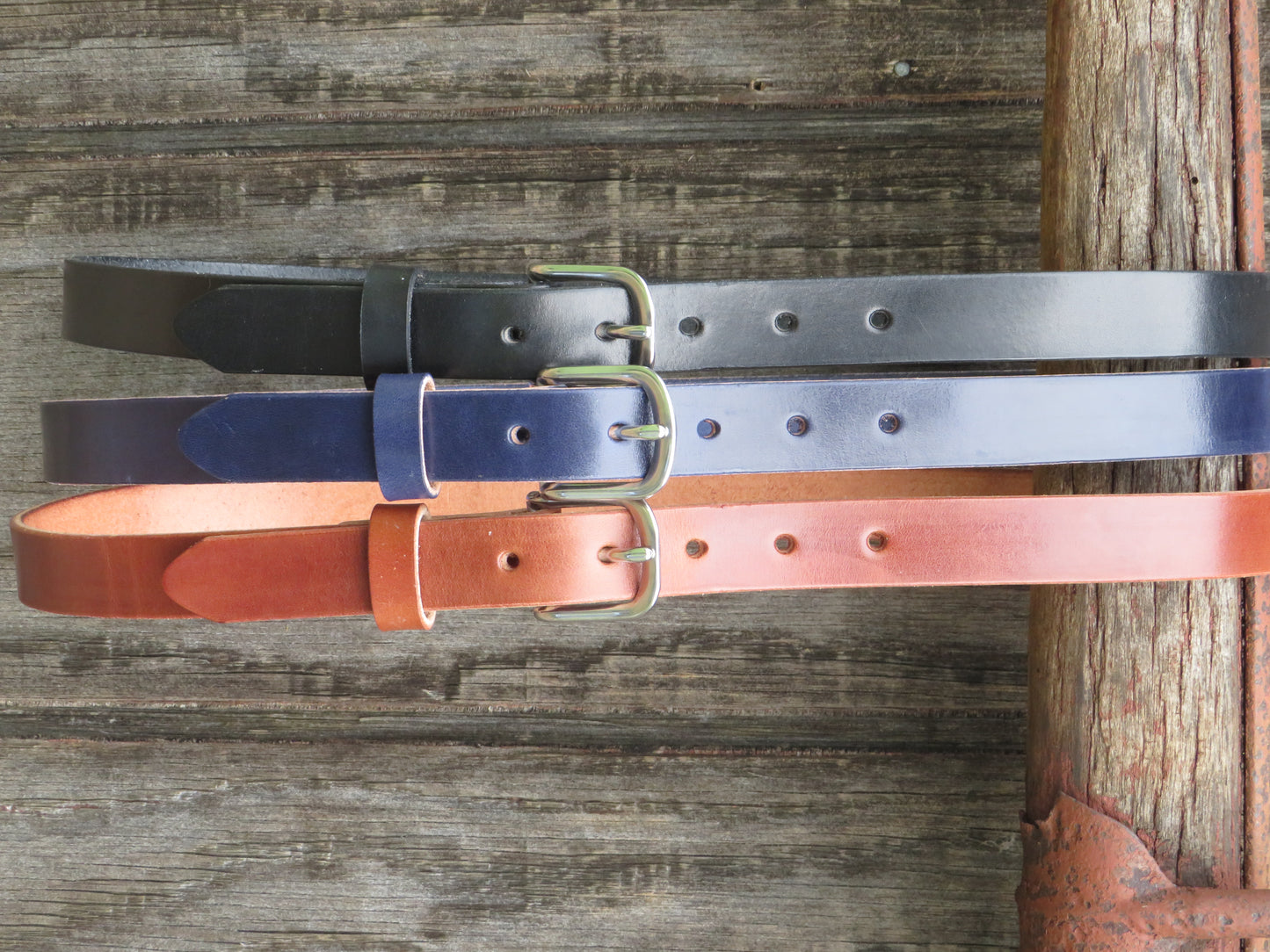 Handmade Wickett & Craig Leather Belt | Full Grain Harness Leather | 1 Inch Wide | Removable Buckle | Made in USA | Custom Fit