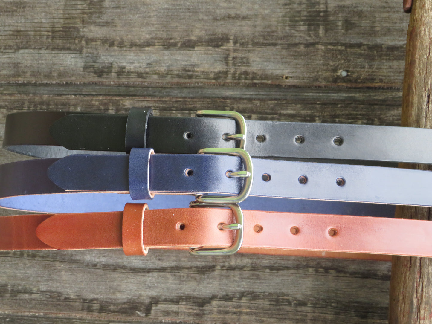 Handmade Wickett & Craig Leather Belt | Full Grain Harness Leather | 1 Inch Wide | Removable Buckle | Made in USA | Custom Fit