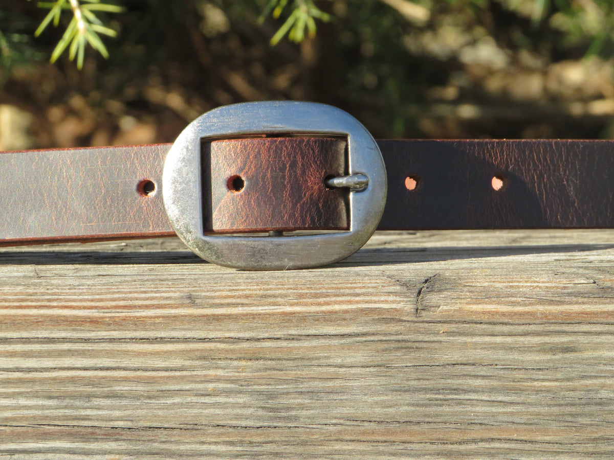 1" Handmade Crazy Horse Water Buffalo Leather Belt