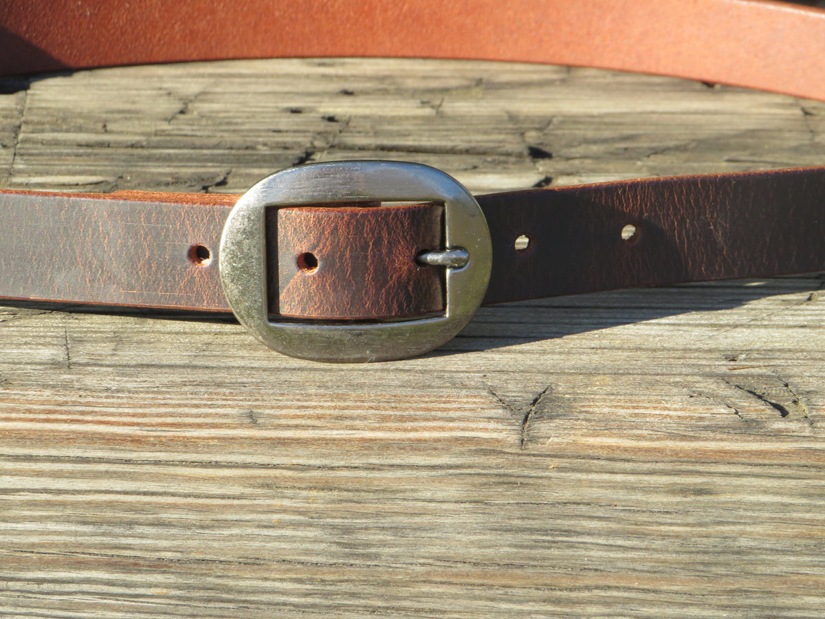 1" Handmade Crazy Horse Water Buffalo Leather Belt