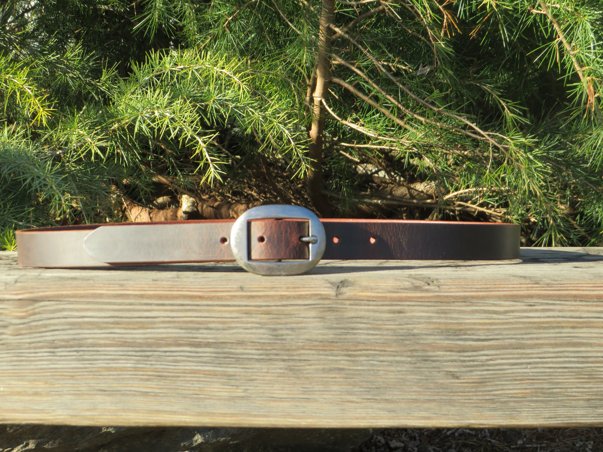 1" Handmade Crazy Horse Water Buffalo Leather Belt