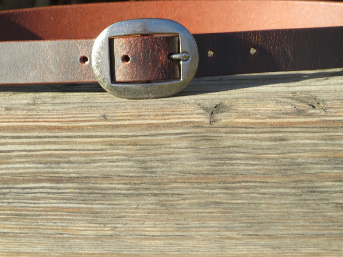 1" Handmade Crazy Horse Water Buffalo Leather Belt