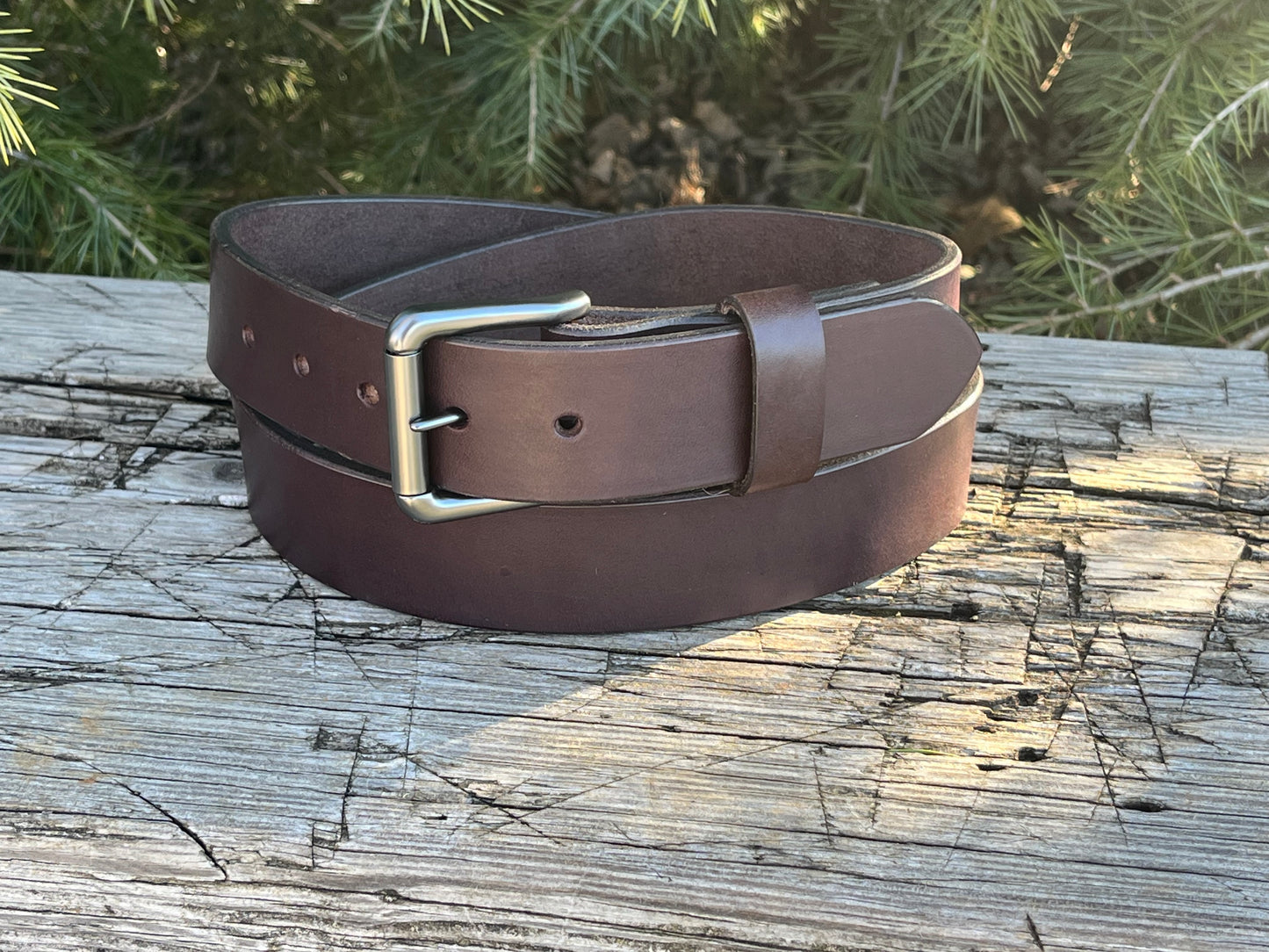 1 1/2" Dark Brown Bridle Leather belt, Custom Handmade Belt,Full grain leather belt ,womens  leather belt monogrammed belt, unisex belt