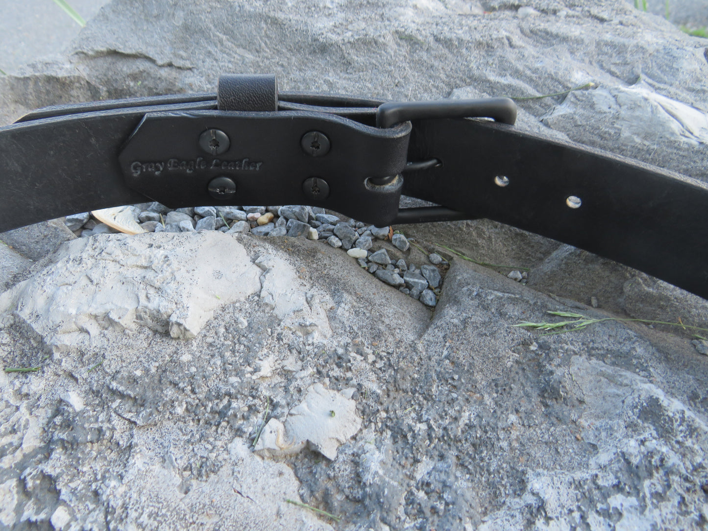 Black out leather belt 1 1/2"  Handmade black bridle leather belt