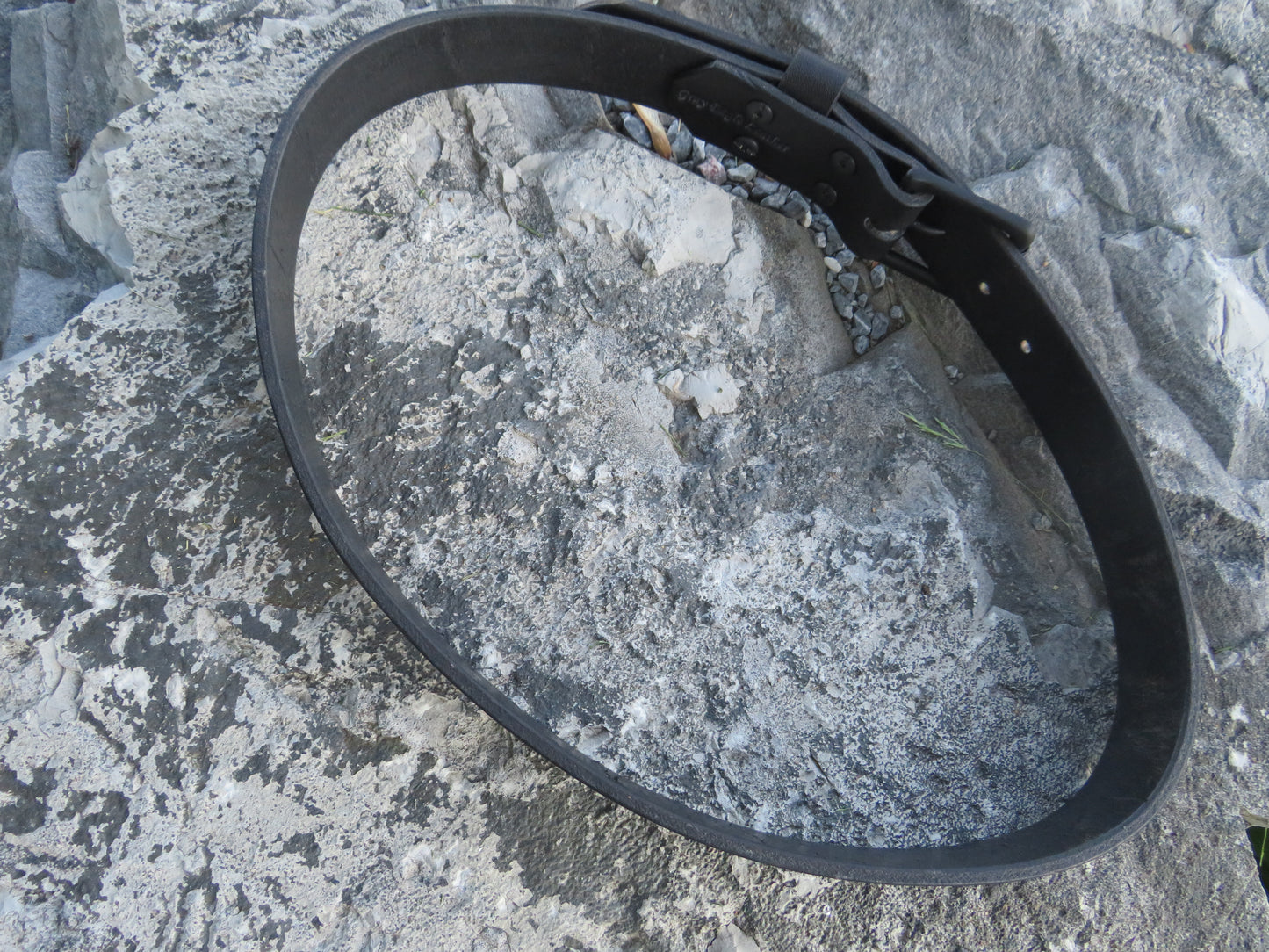 Black out leather belt 1 1/2"  Handmade black bridle leather belt