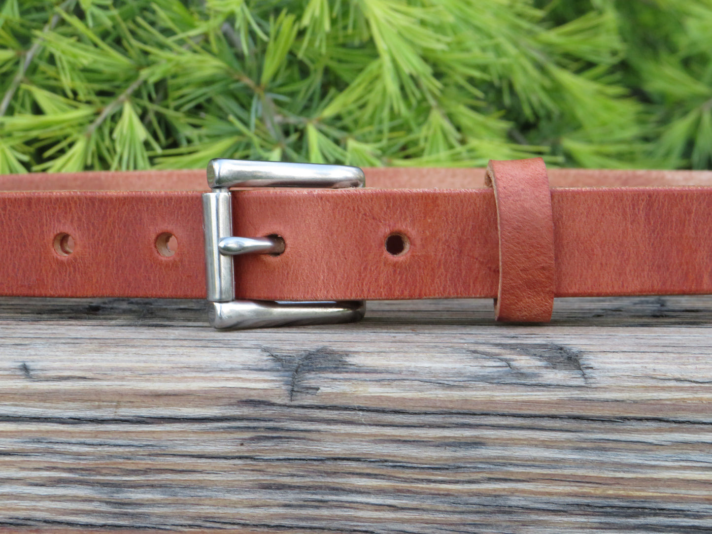1 inch wide Hermann Oak Harness Leather belt