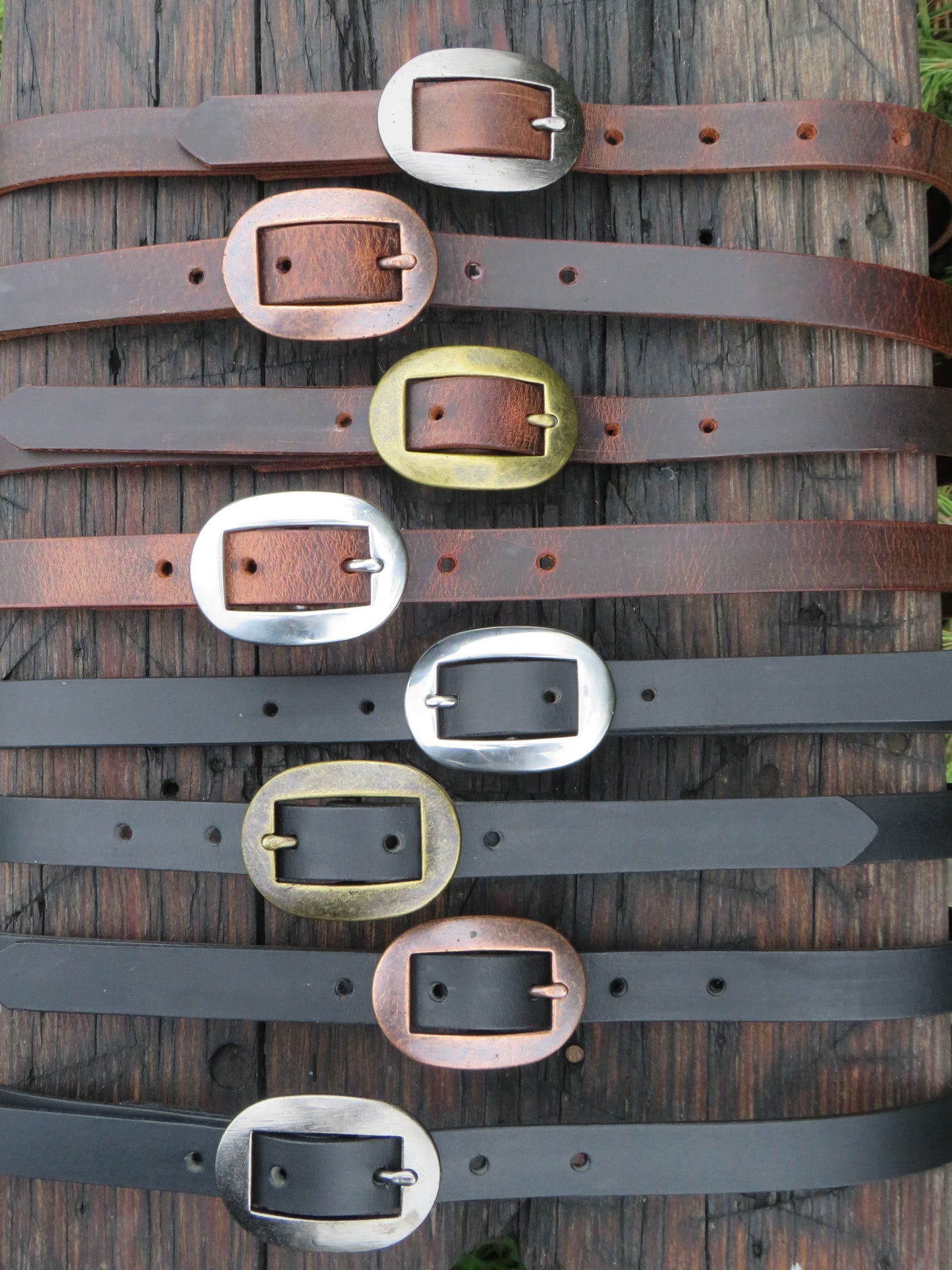 3/4" wide Crazy Horse brown or Black Leather belt - Made in USA