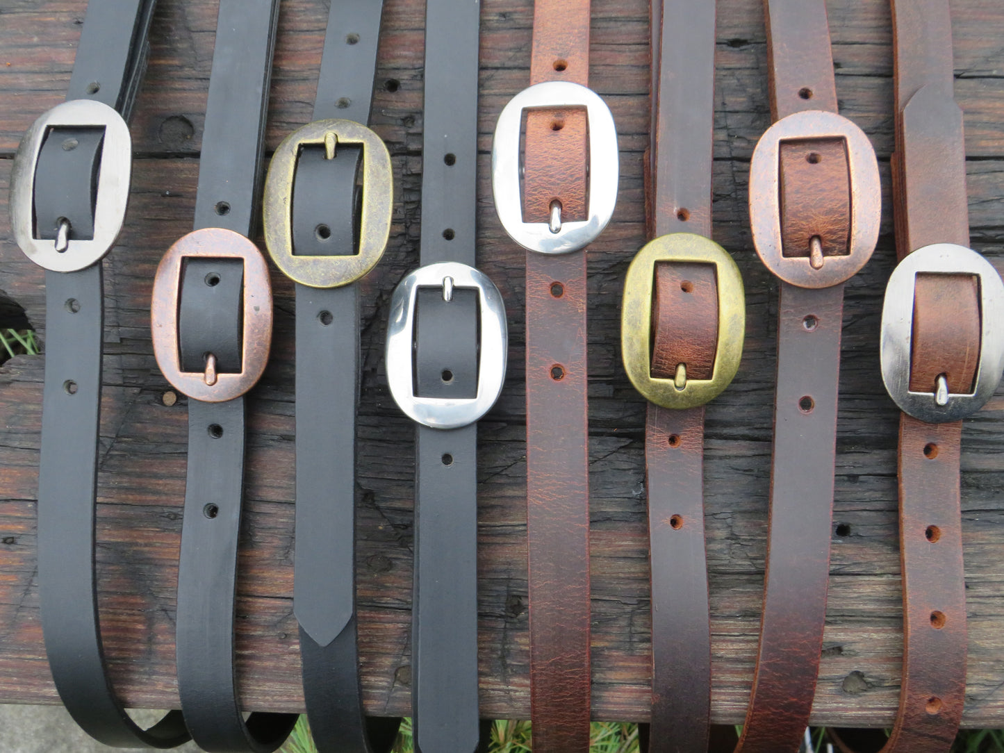 3/4" wide Crazy Horse brown or Black Leather belt - Made in USA