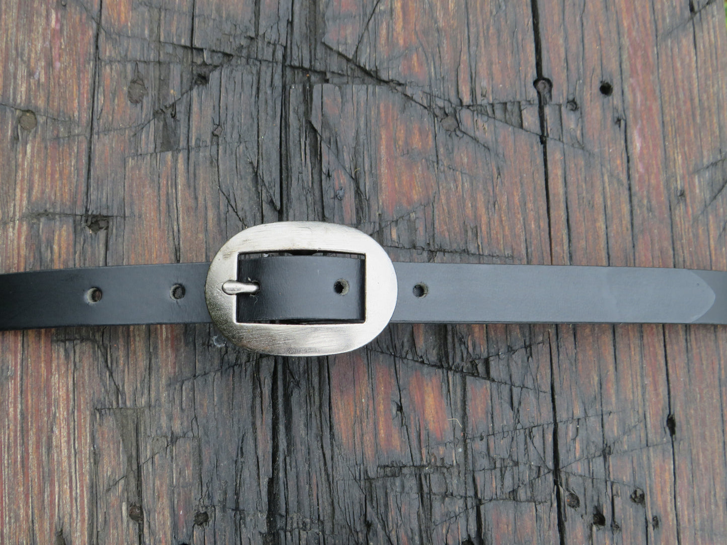 3/4" wide Crazy Horse brown or Black Leather belt - Made in USA