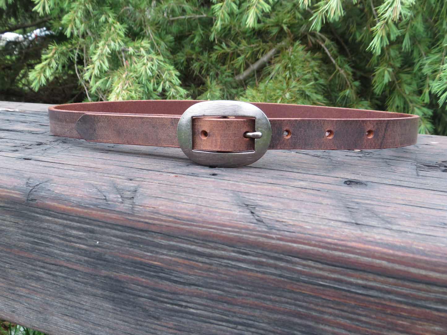 3/4" wide Crazy Horse brown or Black Leather belt - Made in USA