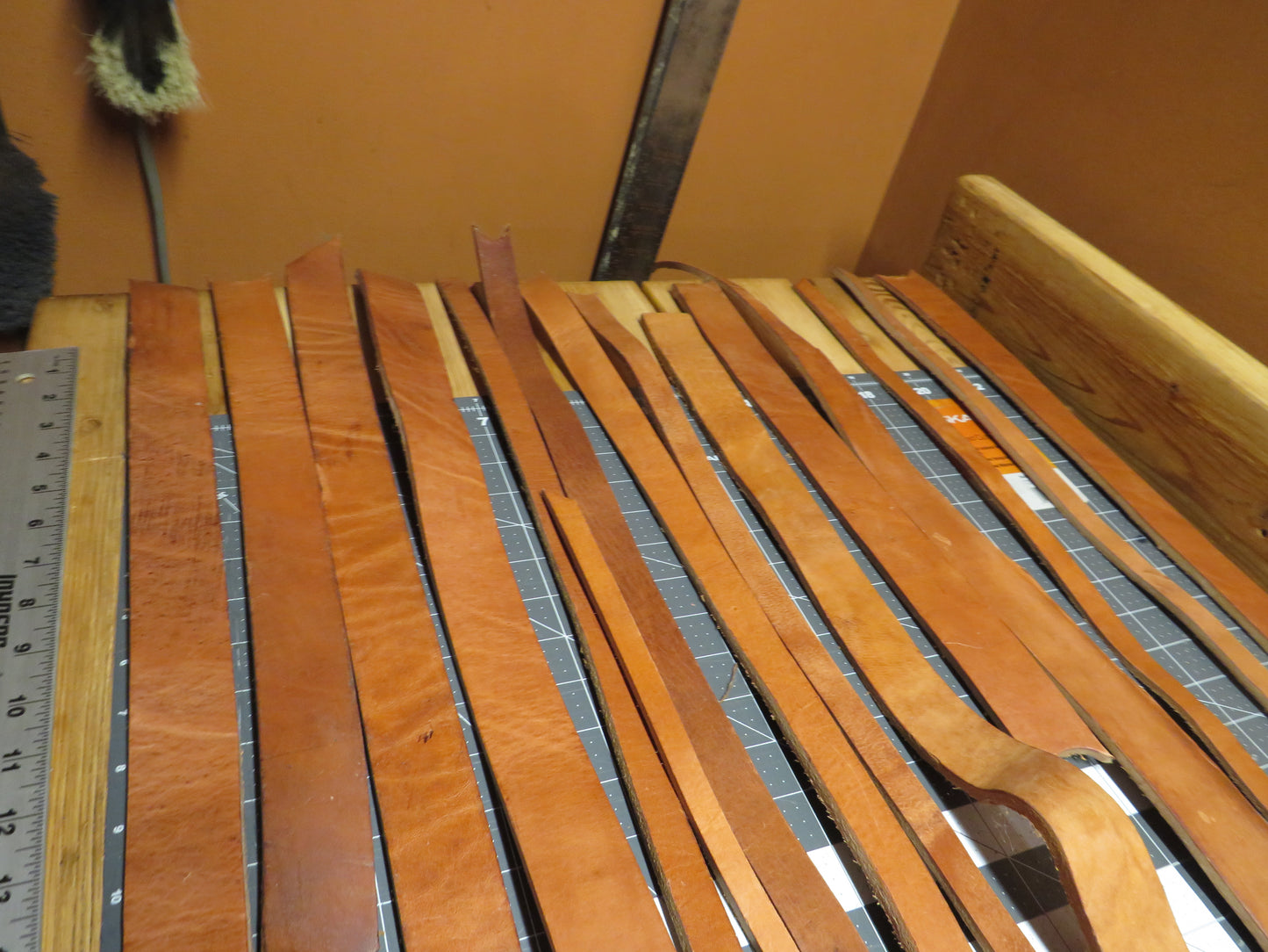 8 Pound box of Hermann Oak harness leather belt remnants