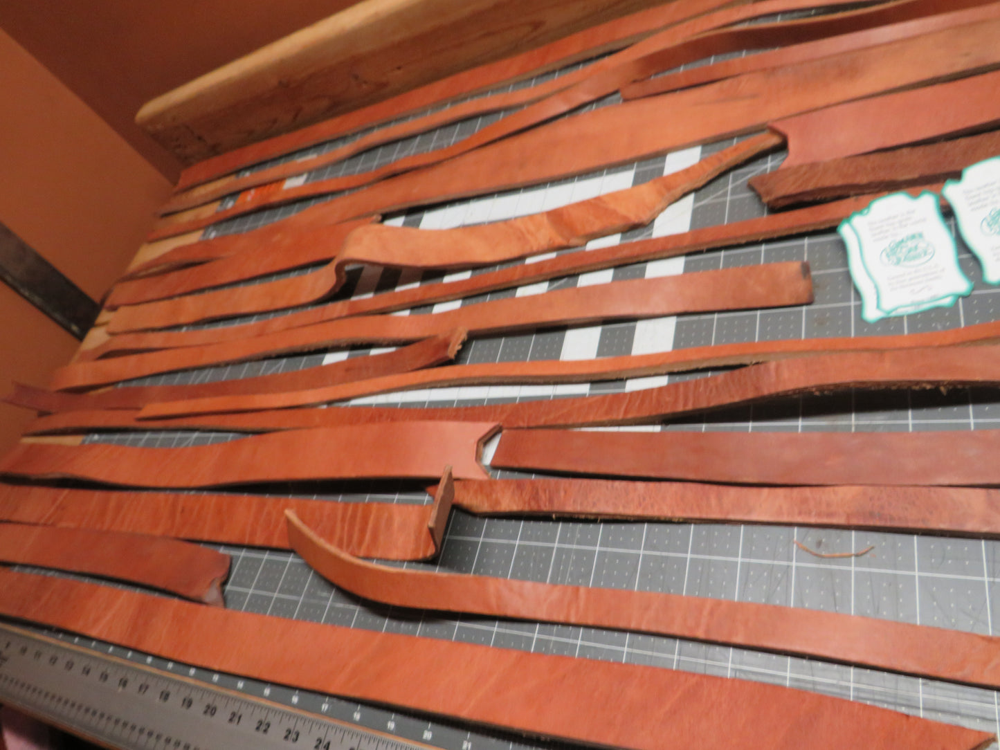 8 Pound box of Hermann Oak harness leather belt remnants