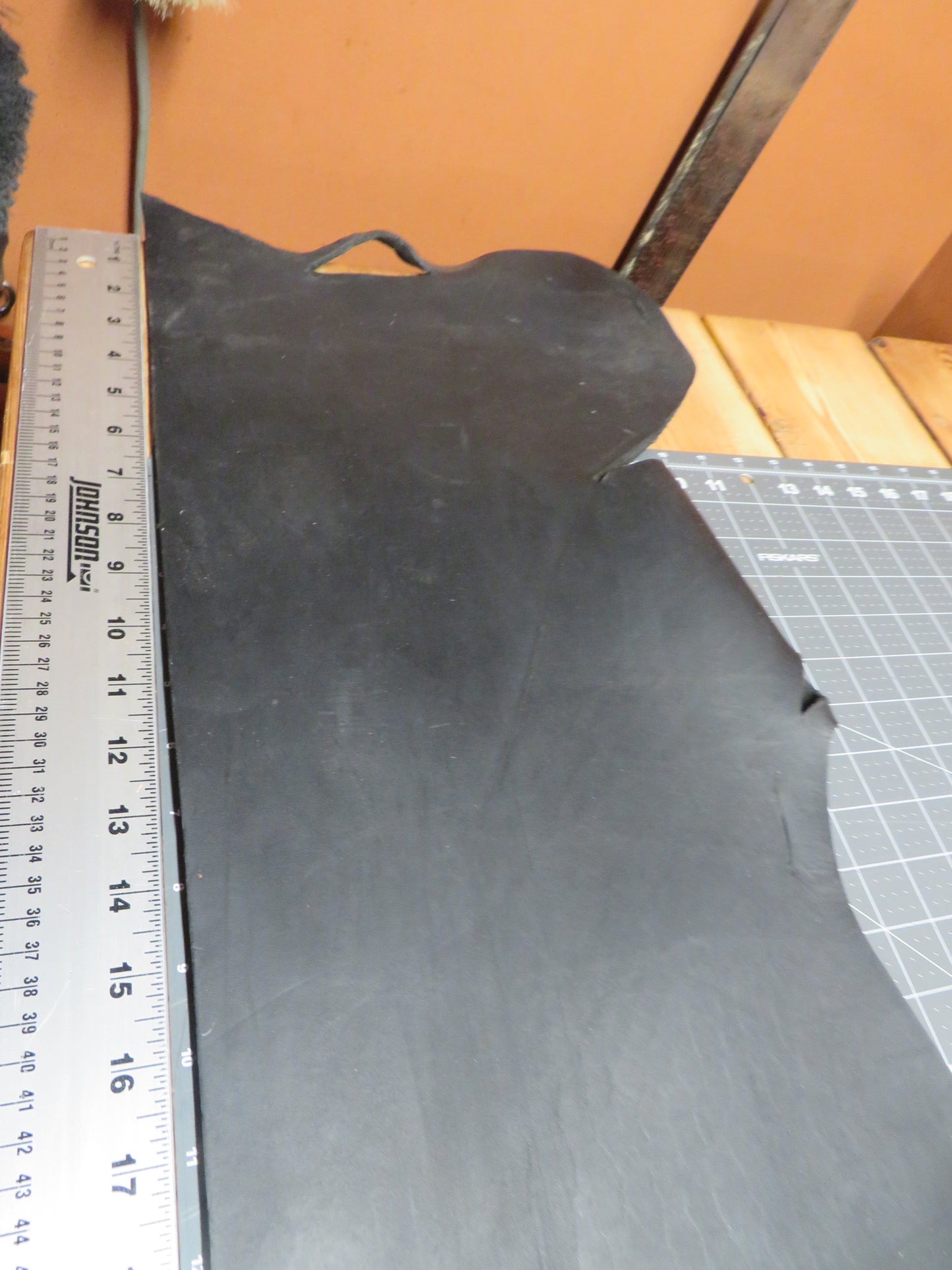 Black Bridle leather side remnant