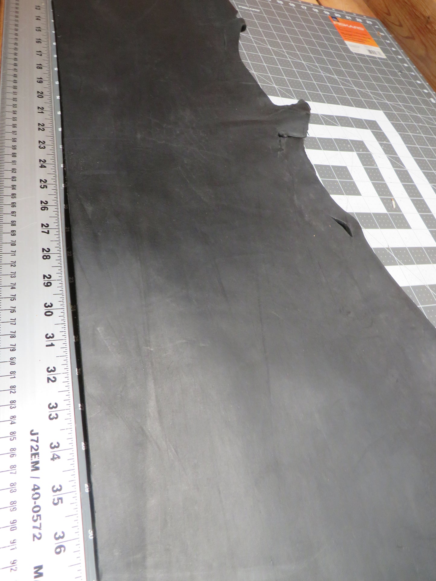 Black Bridle leather side remnant