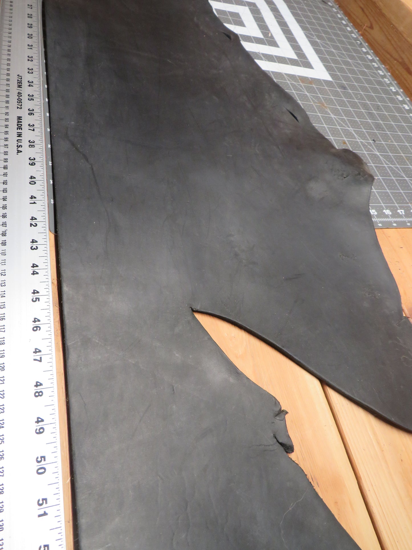 Black Bridle leather side remnant