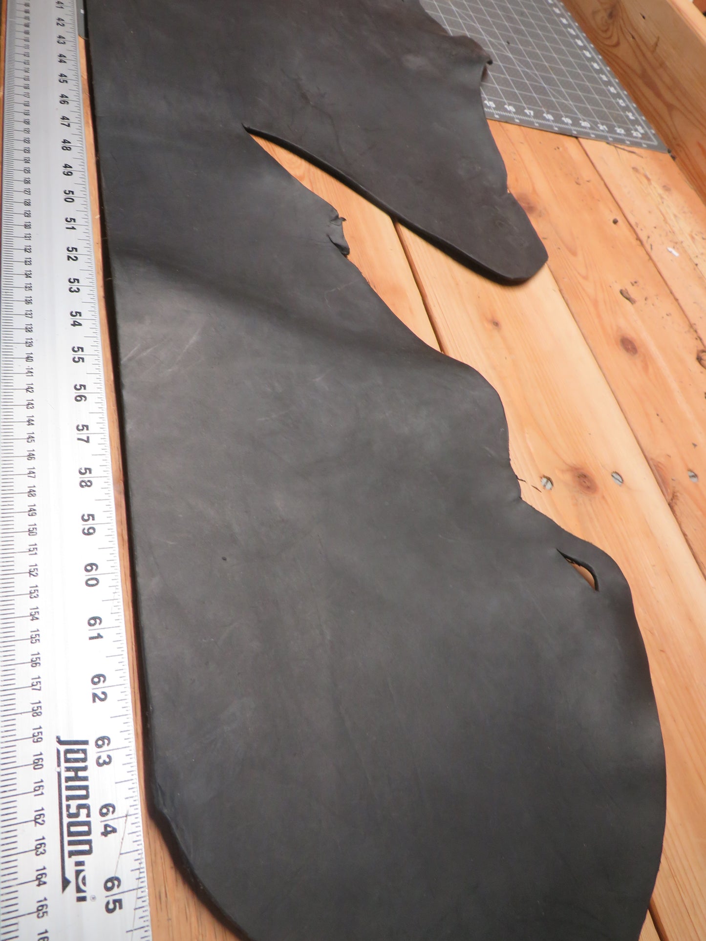 Black Bridle leather side remnant