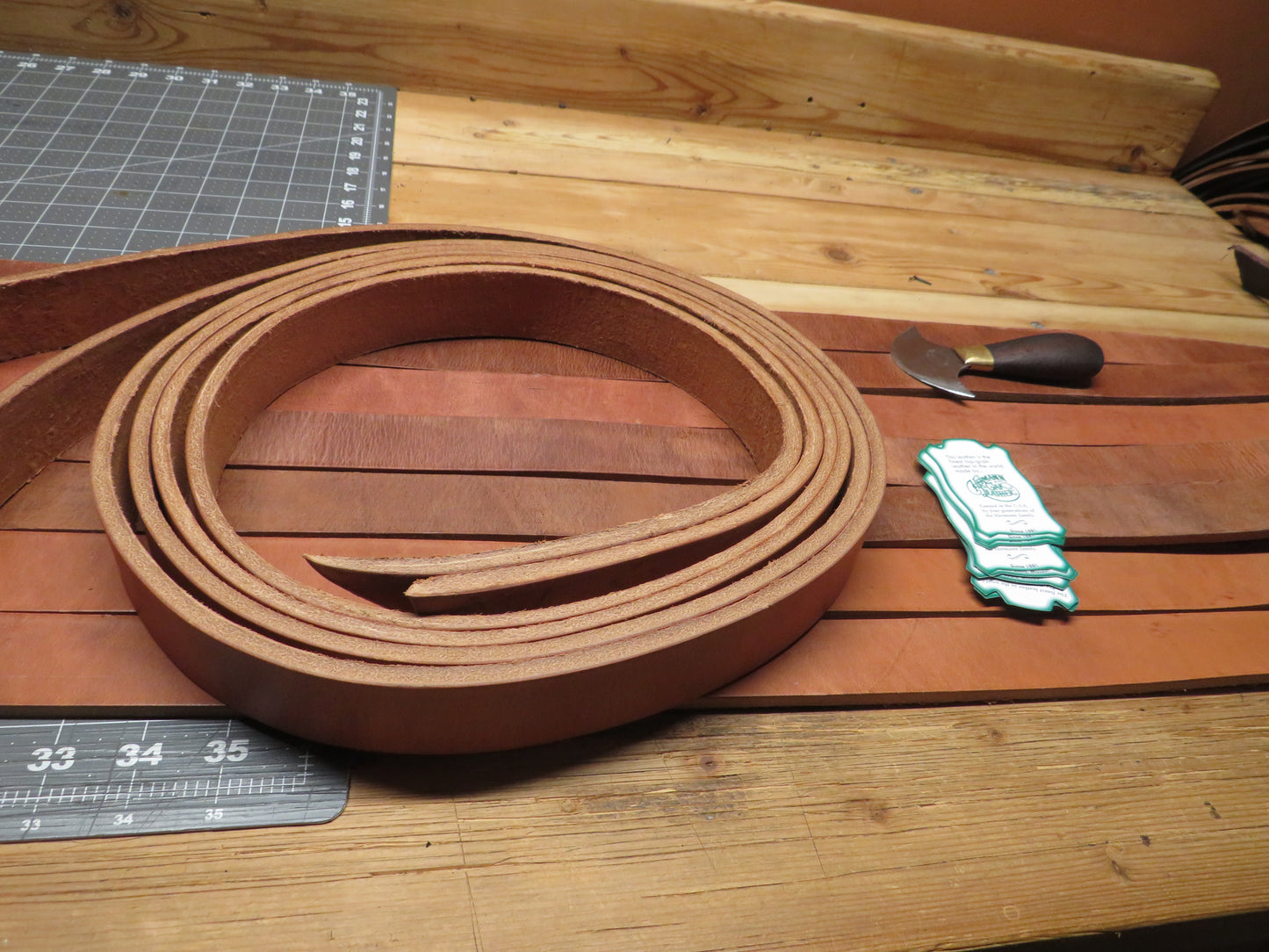 1 1/2" Hermann Oak Harness Leather belt