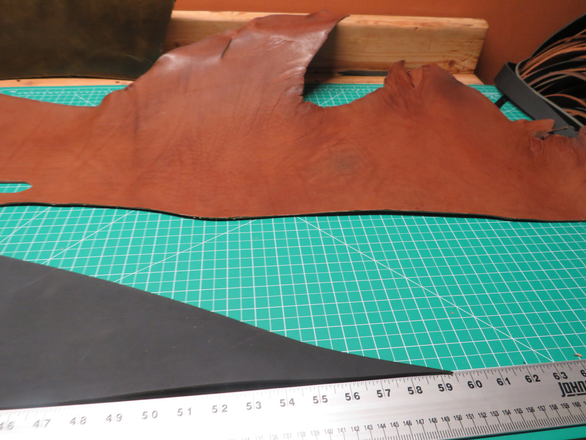 3 pieces of veg tanned leather 72 inches long