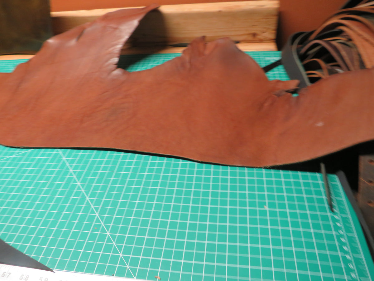 3 pieces of veg tanned leather 72 inches long