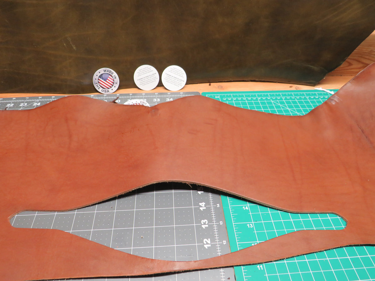 3 pieces of veg tanned leather 72 inches long